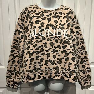 Brunette The Label Animal Print “Blonde” Sweatshirt‎ Size M/L